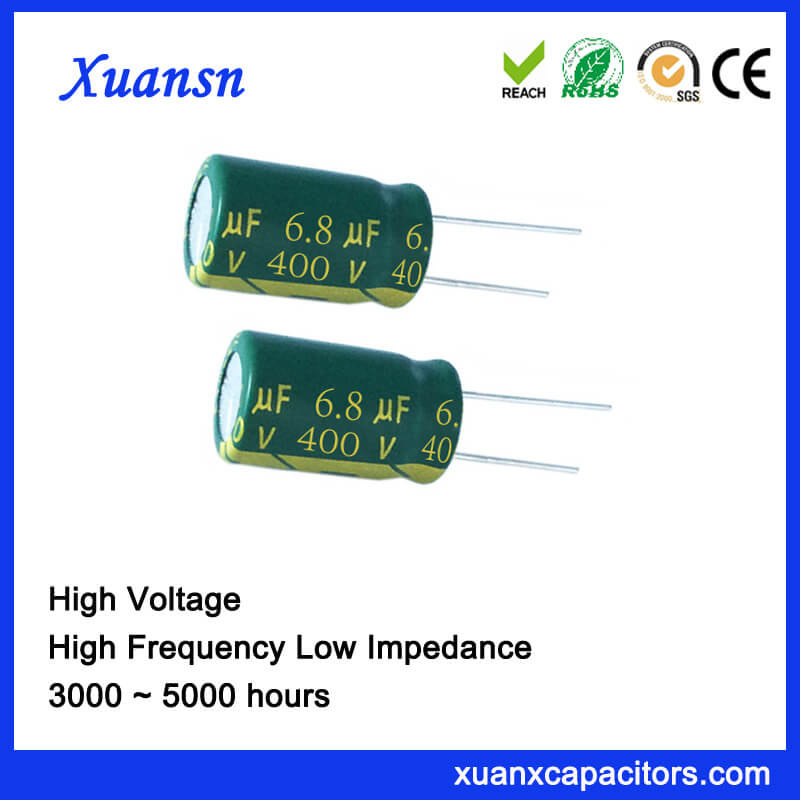 Hot Sale 6.8UF 400V Electrolytic Capacitor High Frequency