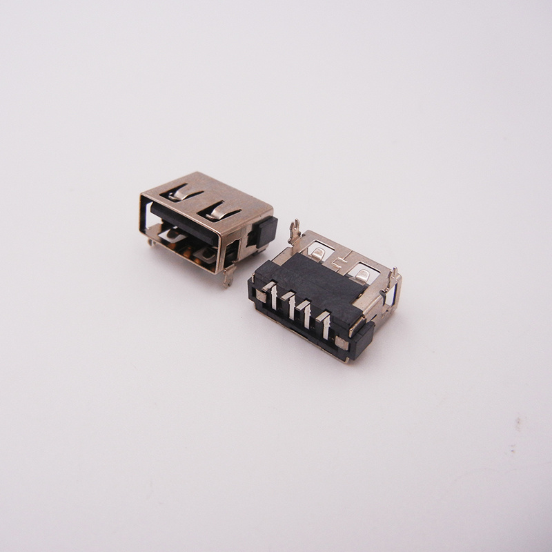USB a Type Mother Seat, Af Mother Seat Interface, Short Body 10.0mm6.8, High Hem / Straight Edge, Front Insert USB