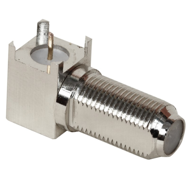 Right Angle F Female PCB Mount Connector