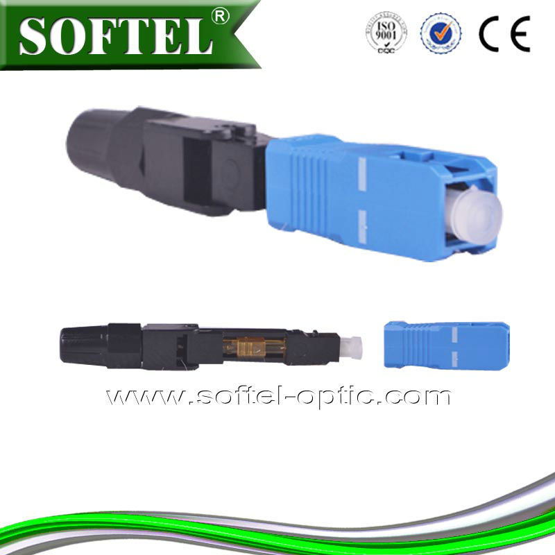 SC/PC Blue Field Fiber Optic Fast Connectors