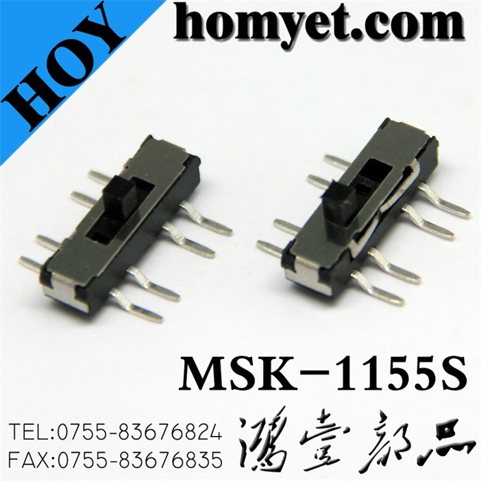 SGS 3digital 8pin SMT Slide Switch Push Button Switch (MSK-1155S)