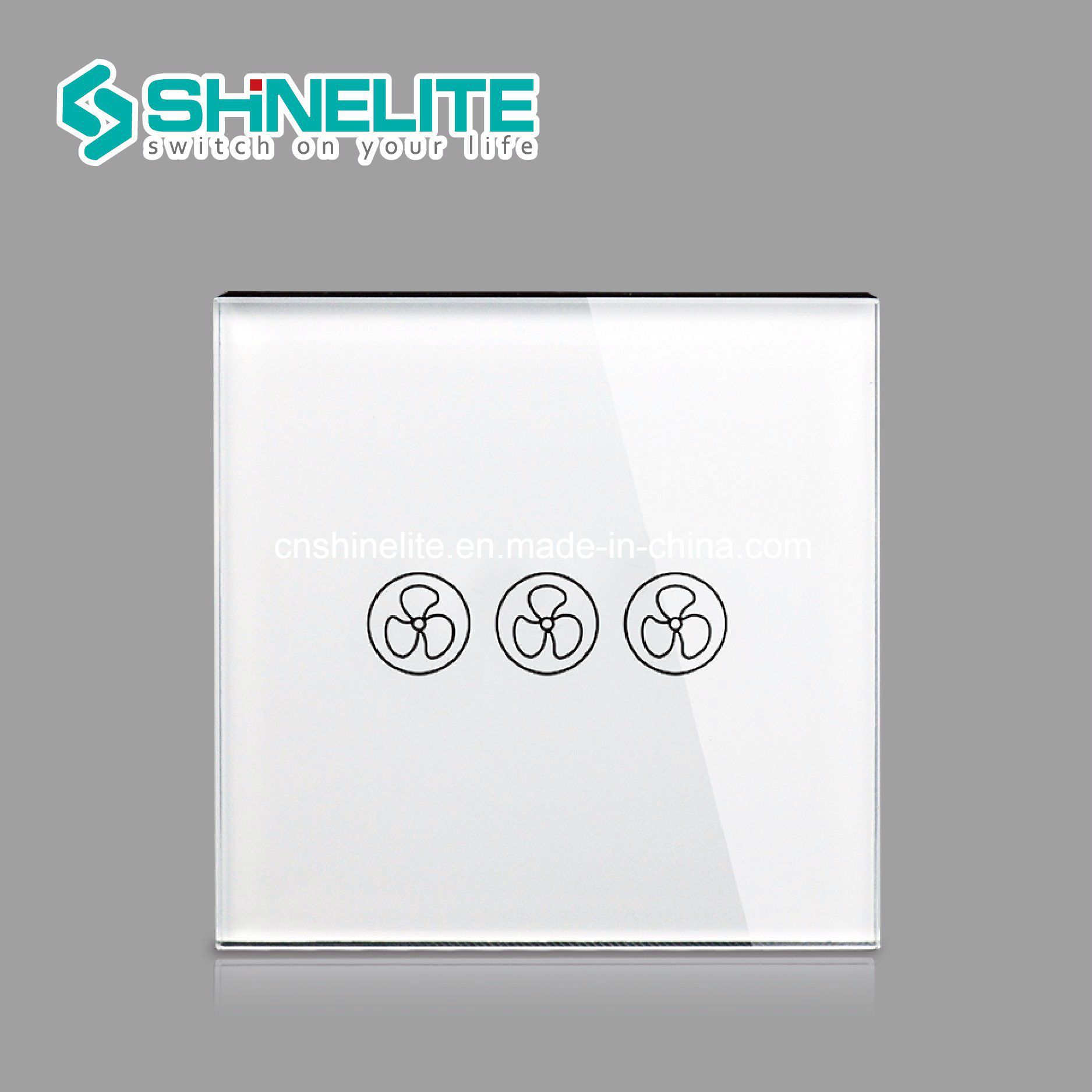 EU Standard Glass Plate Touch Fan Switch