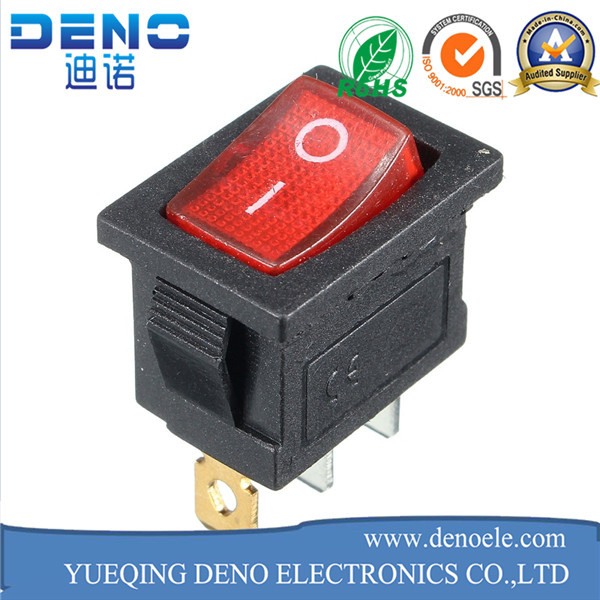 3 Pin 16A 250V Red Rocker Switch