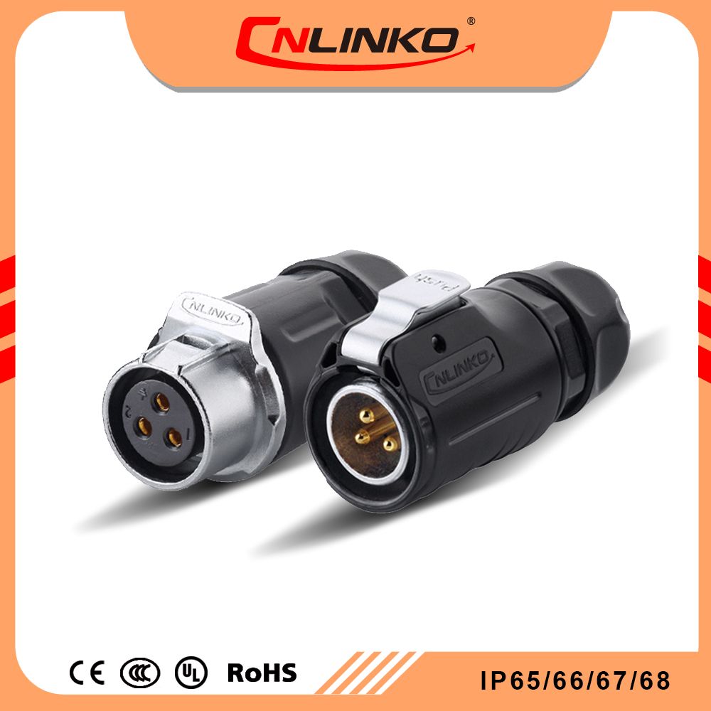 Waterproof IP67 Easy to Pull Push 2 Pin Wire LED Lighting Connector/Soloar Connectors
