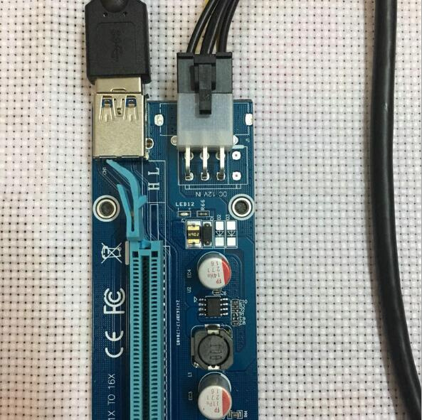 PCI-E 1X to 16X Extension Rider Adapter Card 009s