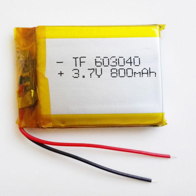 3.7V 800mAh 603040 Lipo Rechargeable Battery