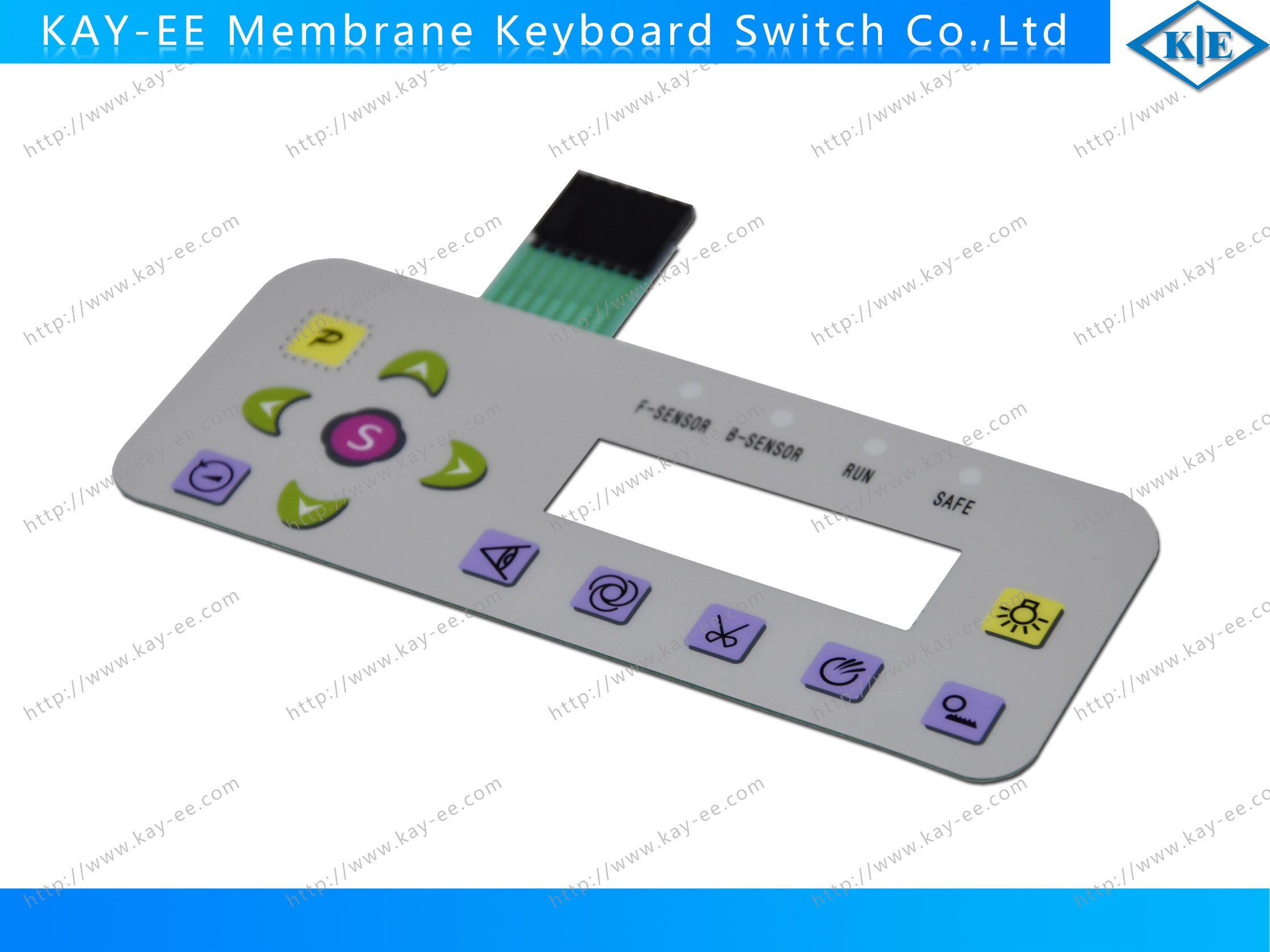 Customized Membrane Switch with Rubber Buttons Keypad