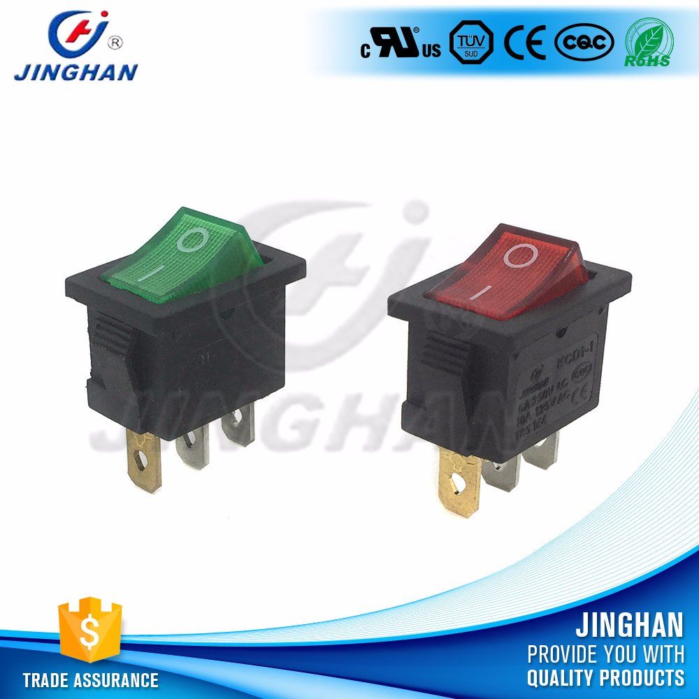 Single Pole Illuminated Rocker Switch with Lamp