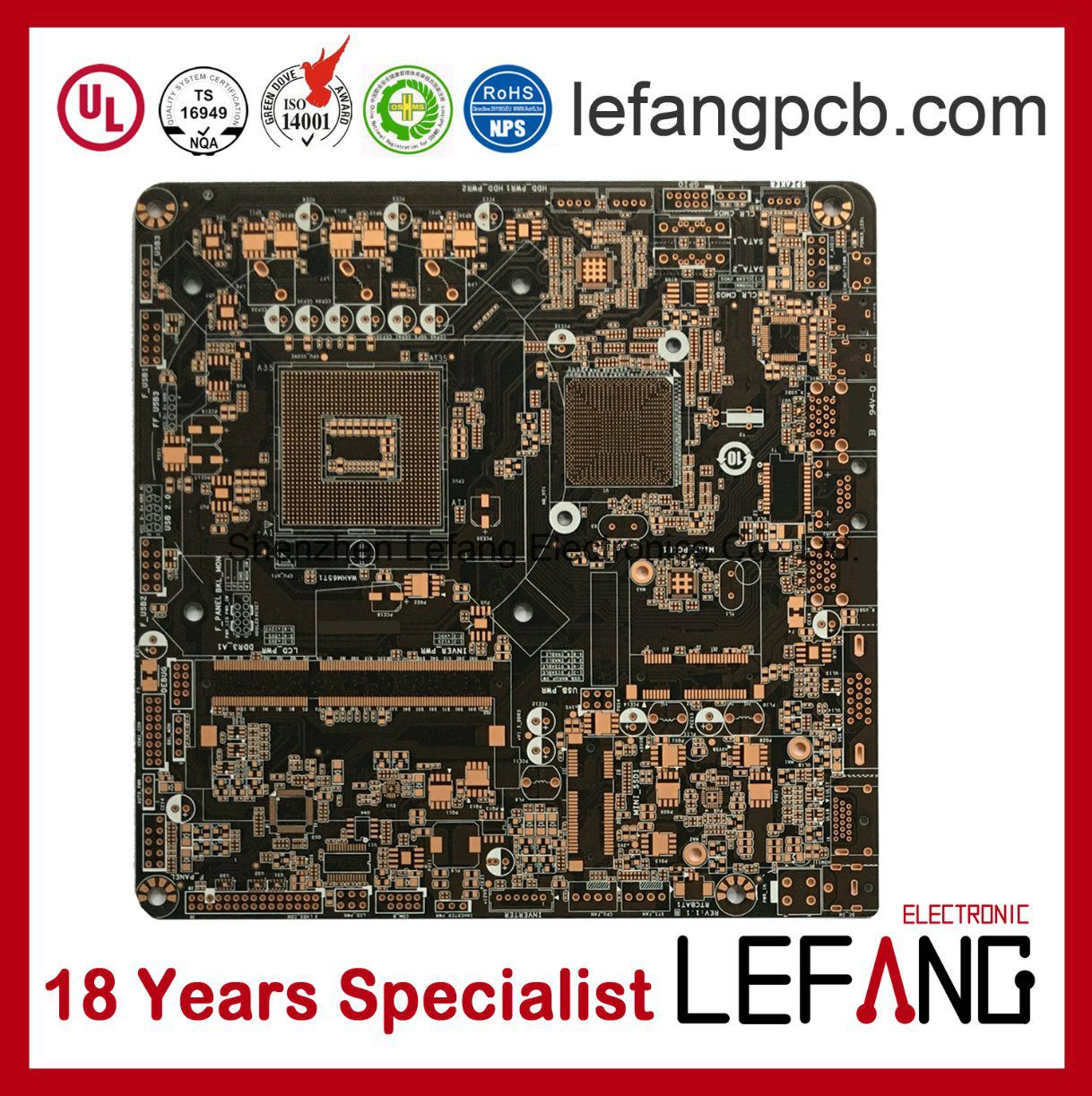 4layers OSP Circuit Board PCB for Security Monitor Device