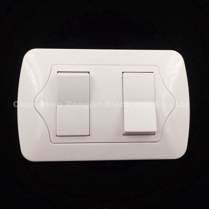 ABS Material Copper Metal 10A 250V Wall Switch (EU-011)