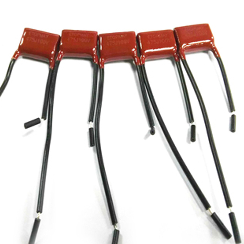 4.7ufx100VDC Metallized Polyester Film Capacitor with Soft Wire