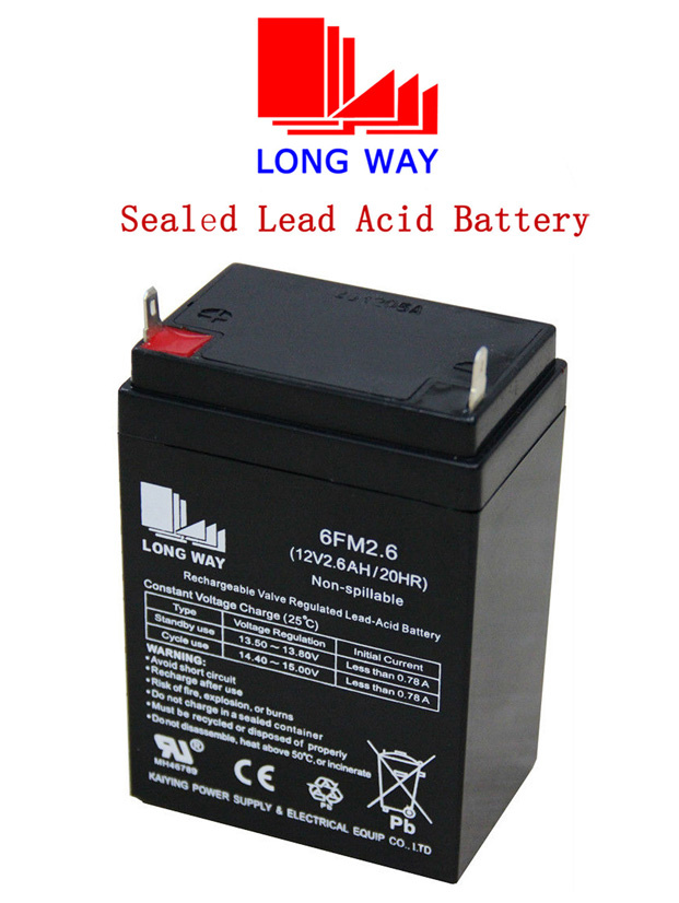 12V2.6ah Computer Rechargeable UPS Solar Back-up Lead Acid Battery