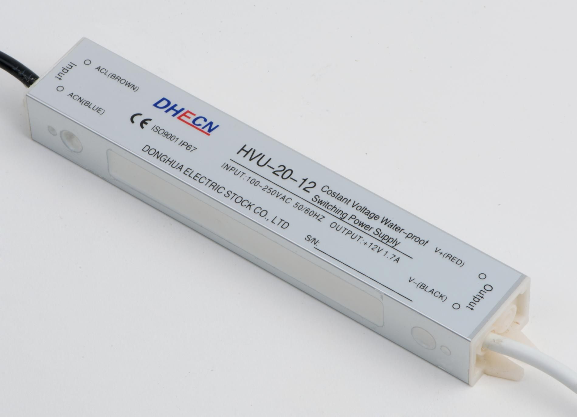 Single Output Waterproof Power Supply (HVH-20) 20W, 12VDC