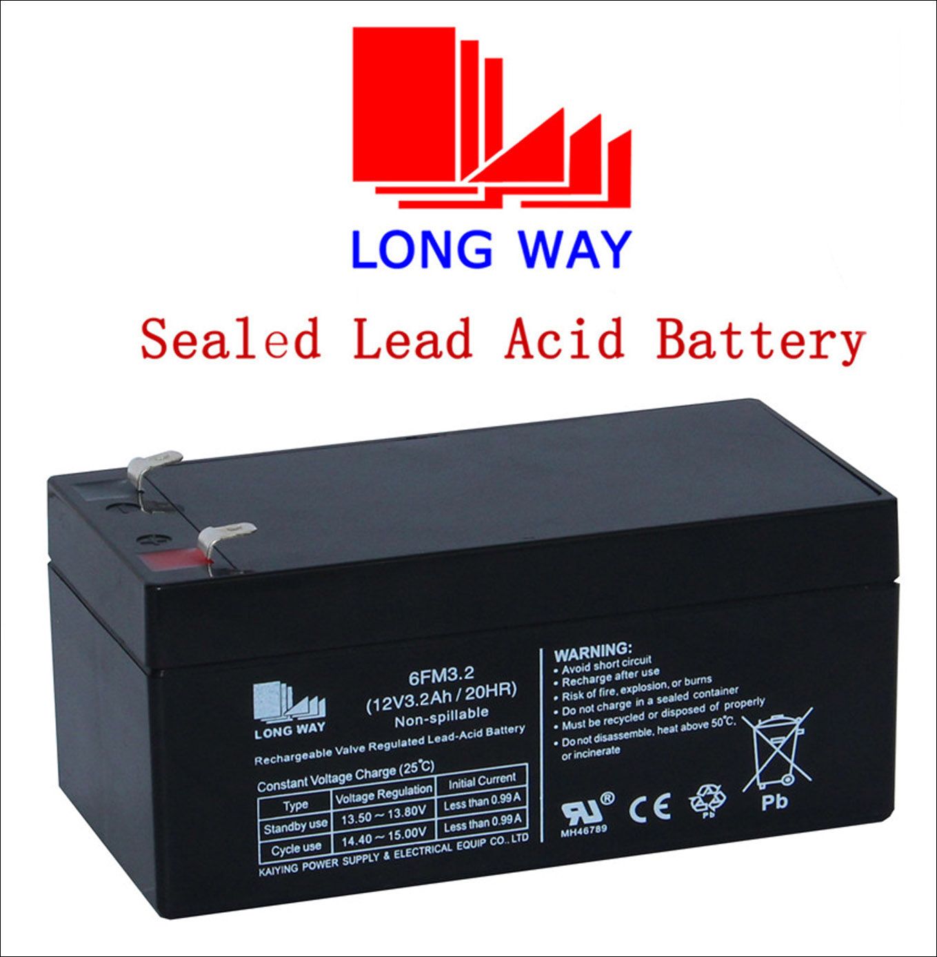 6FM3 Backup Rechargeable VRLA Battery for Emergency & Security System