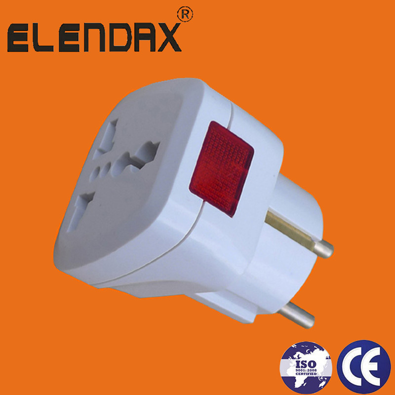 European Style 2 Pin Round Pin Power Plug with Earth (P7030)