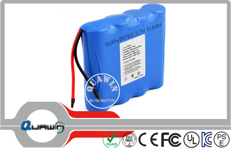 (1S4P) 3.7V 11600mAh 18650 Lithium Battery Pack