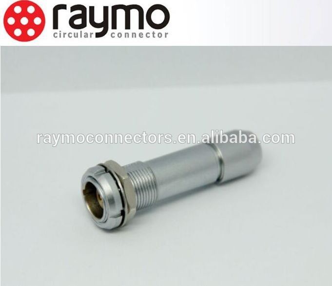 Pfg Fixed Socket with Two Nuts and Cable Collet / 4 Pin Metal Circular Connector