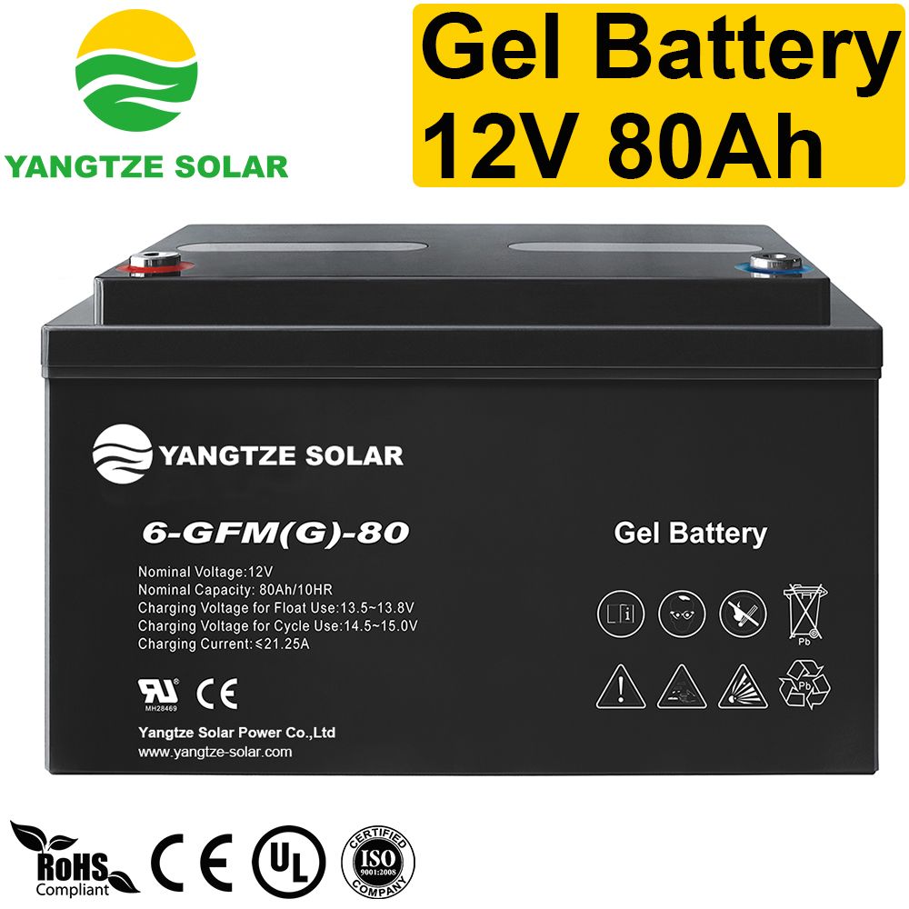 12V 80ah Solar LED Street Light Gel Battery