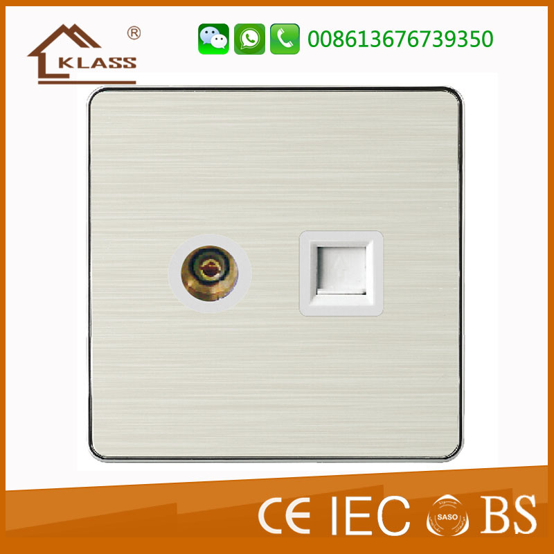 Switch Manufacturer Good Design TV and Tel Socket Outlet