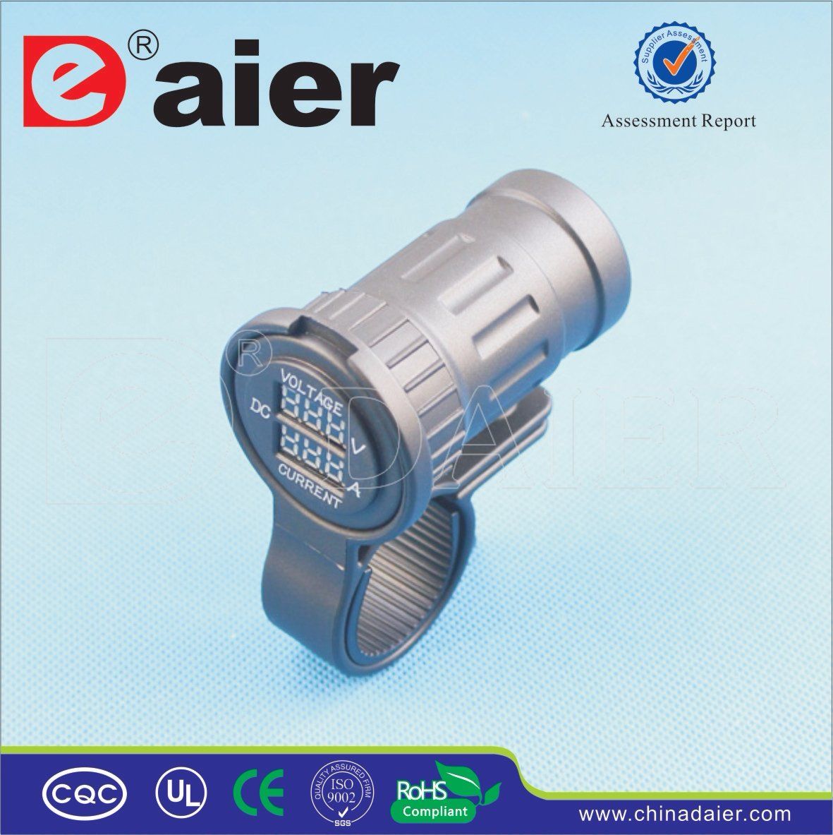 Waterproof Hand Stents One Hole Digital AC Voltmeter&Ammeter Socket