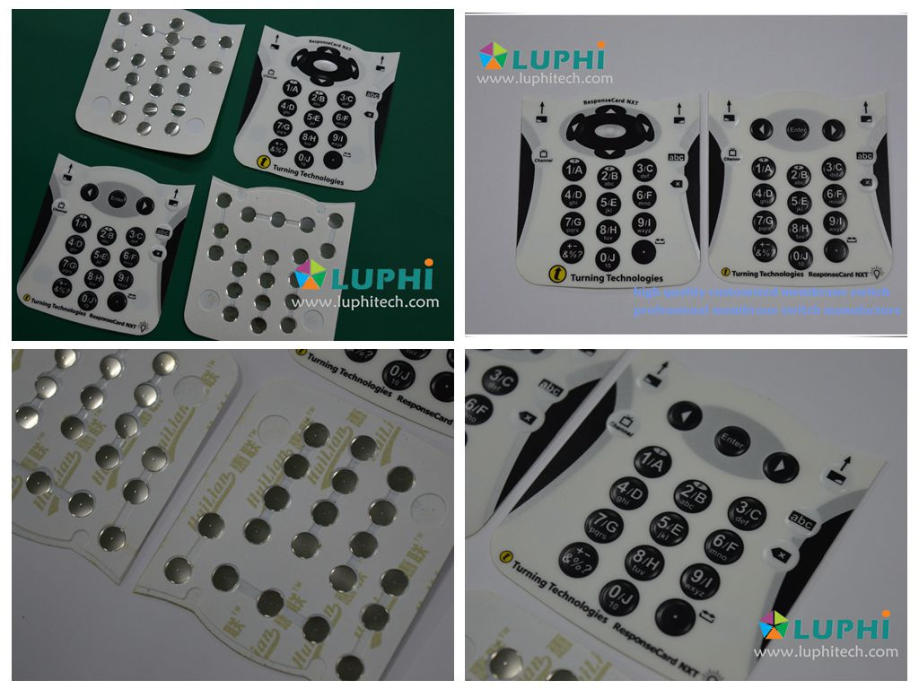 Customized Tactile Embossed Button Membrane Panel Graphic Overlay