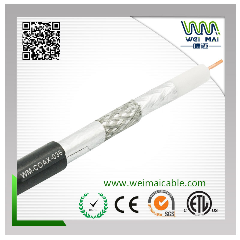 18AWG CCS 75% Braiding Triple Shield RG6 Coaxial Cable