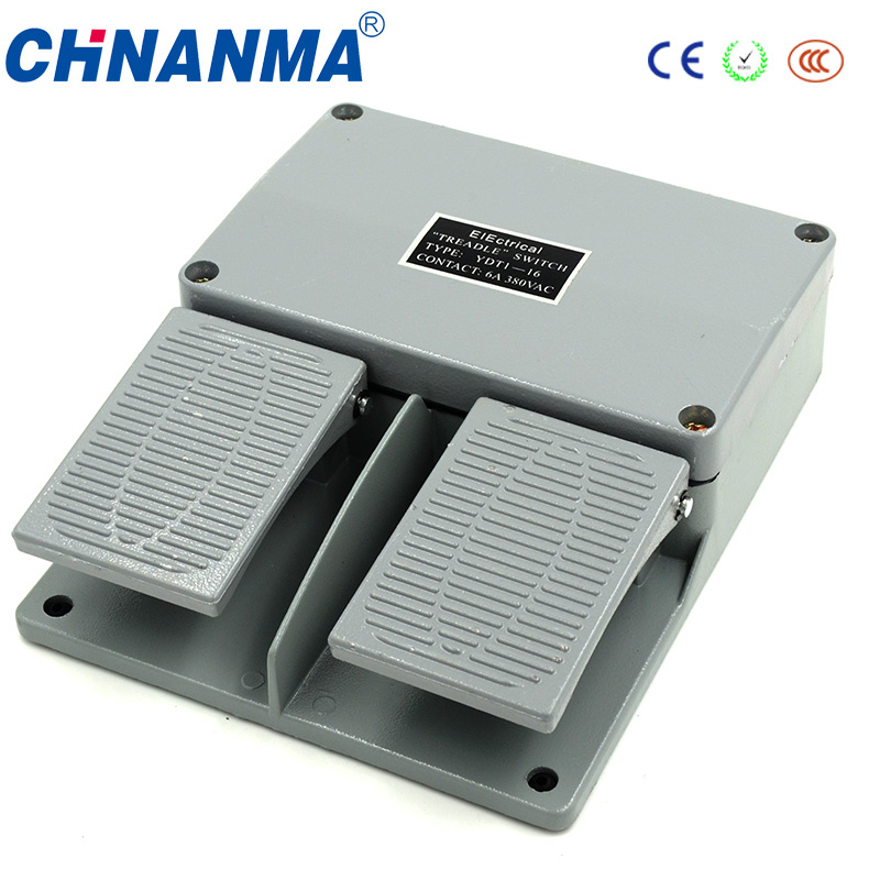 10A 250VAC Industry Aluminum Double Treadle Switch