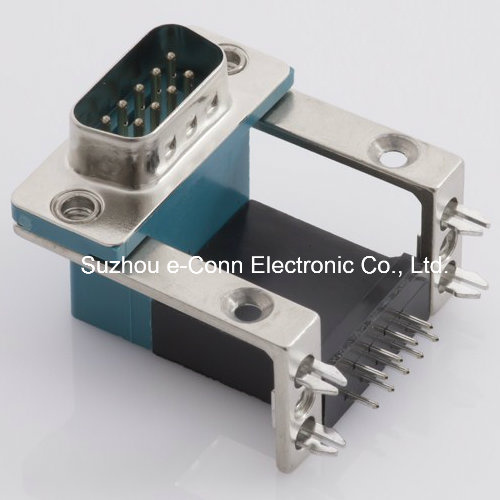 D-SUB Connector Stacked Right Angle DIP Through Hole