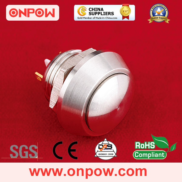 Onpow Metal Pushbutton Switch (GQ12B-10/J/S, 12mm, CE, RoHS)