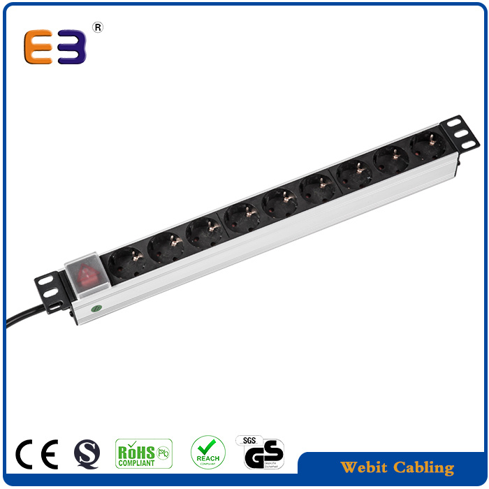 19inch Germany Series Surge Protected Power Strip Socket Used in Server Rack