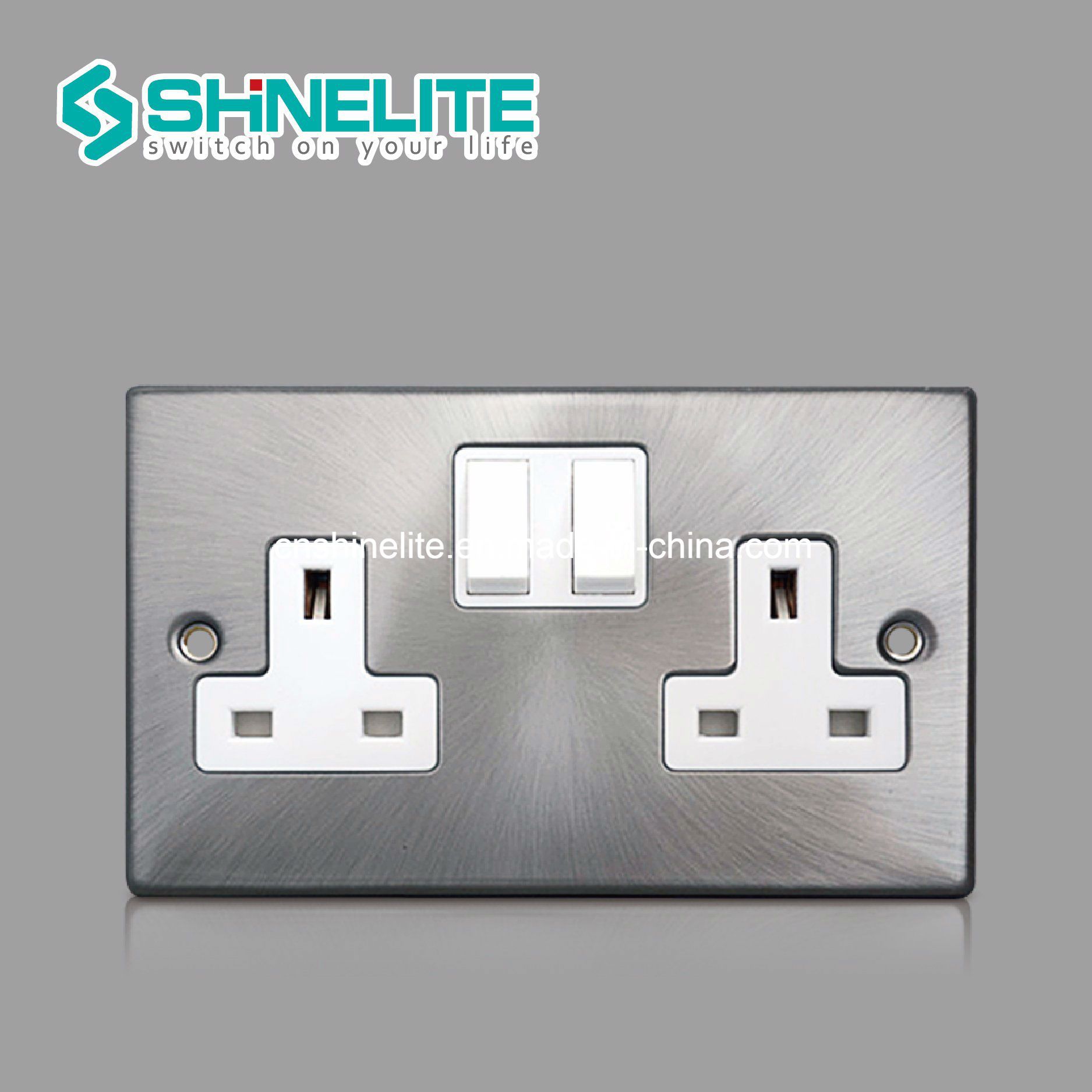 New Design 2 Gang Switch and Socket with Ce