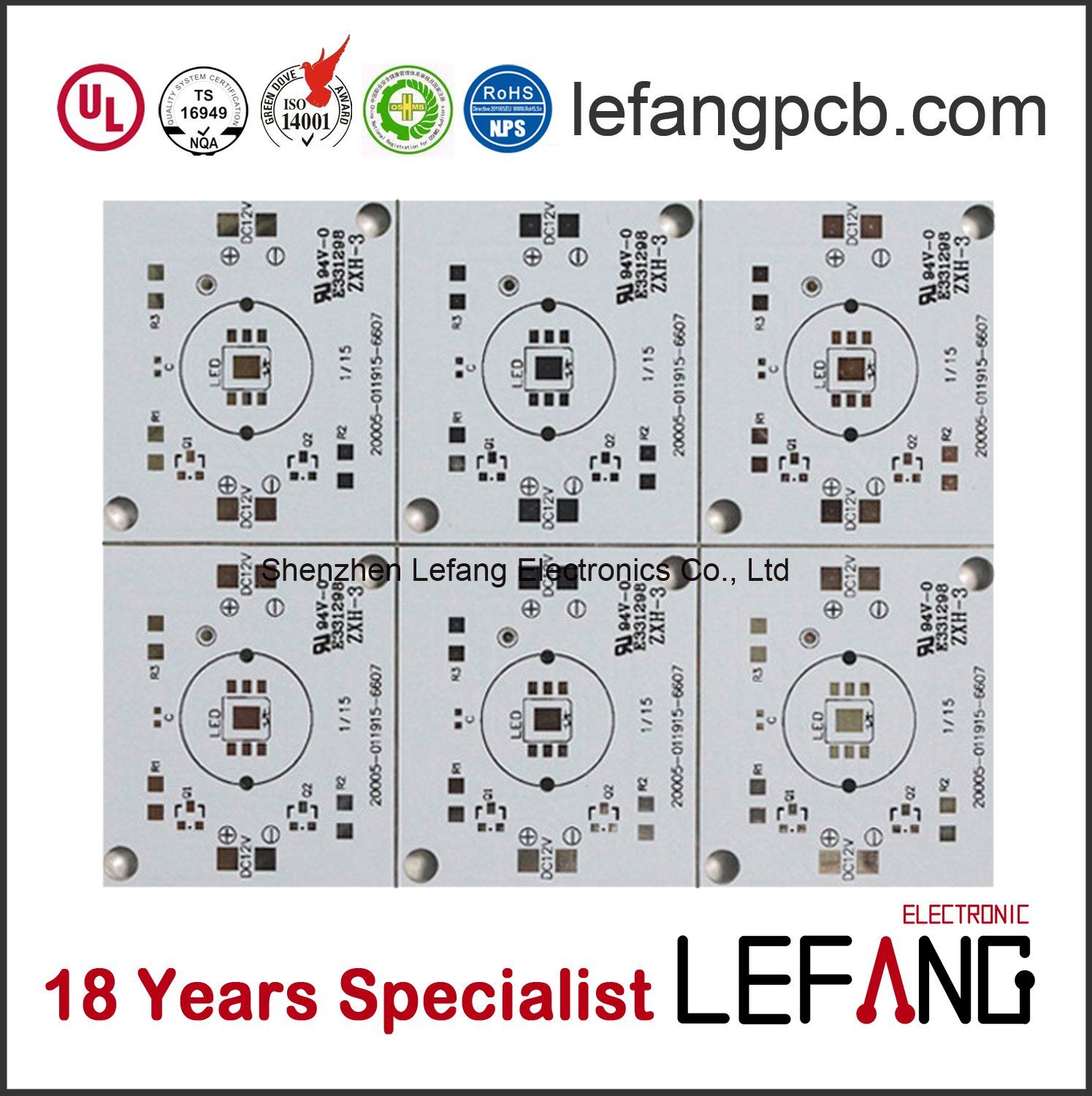 White Solder Circuit Board LED PCB for LED Light