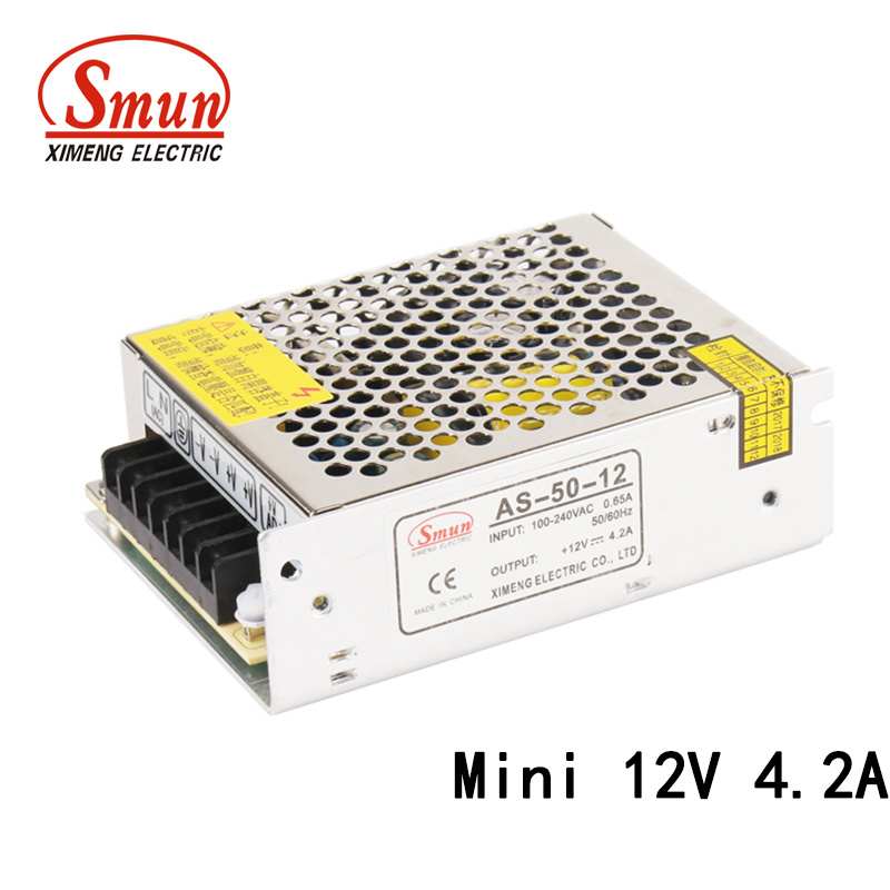 Smun as-50-12 50W 12VDC 4.2A IP20 Mini Switching Power Supply