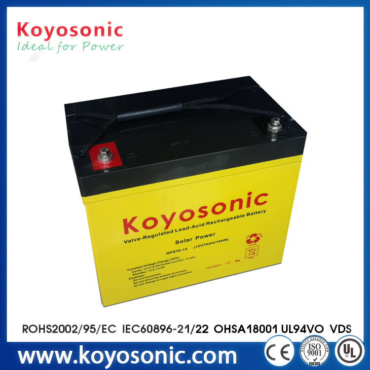 High Quality Solar Cell Battery Solar Powered Battery Pack 12V 70ah