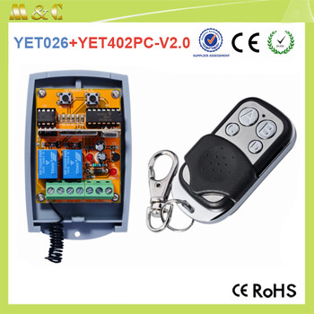 Rolling Learning Fixed Code, Car Door Remote Controller, Remote Control System 433.92MHz for Garage Door Opener Yet402PC-V2.0