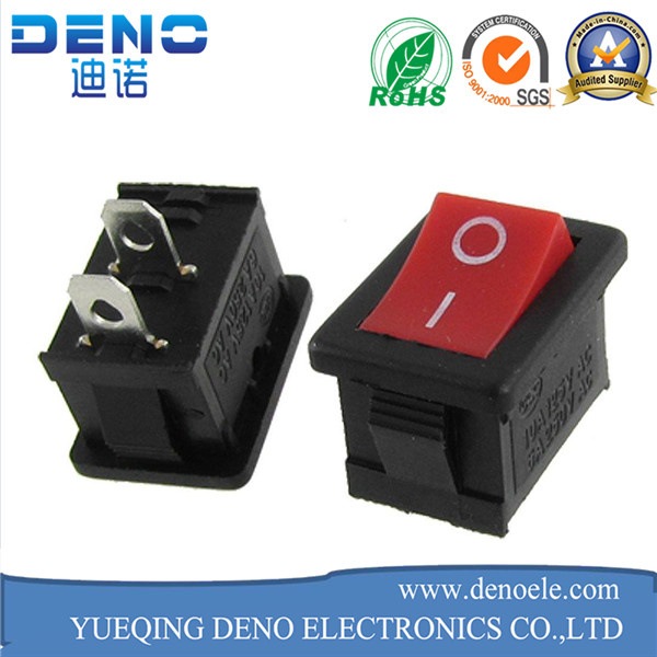 2 Pin Spst Square Red Rocker Switch