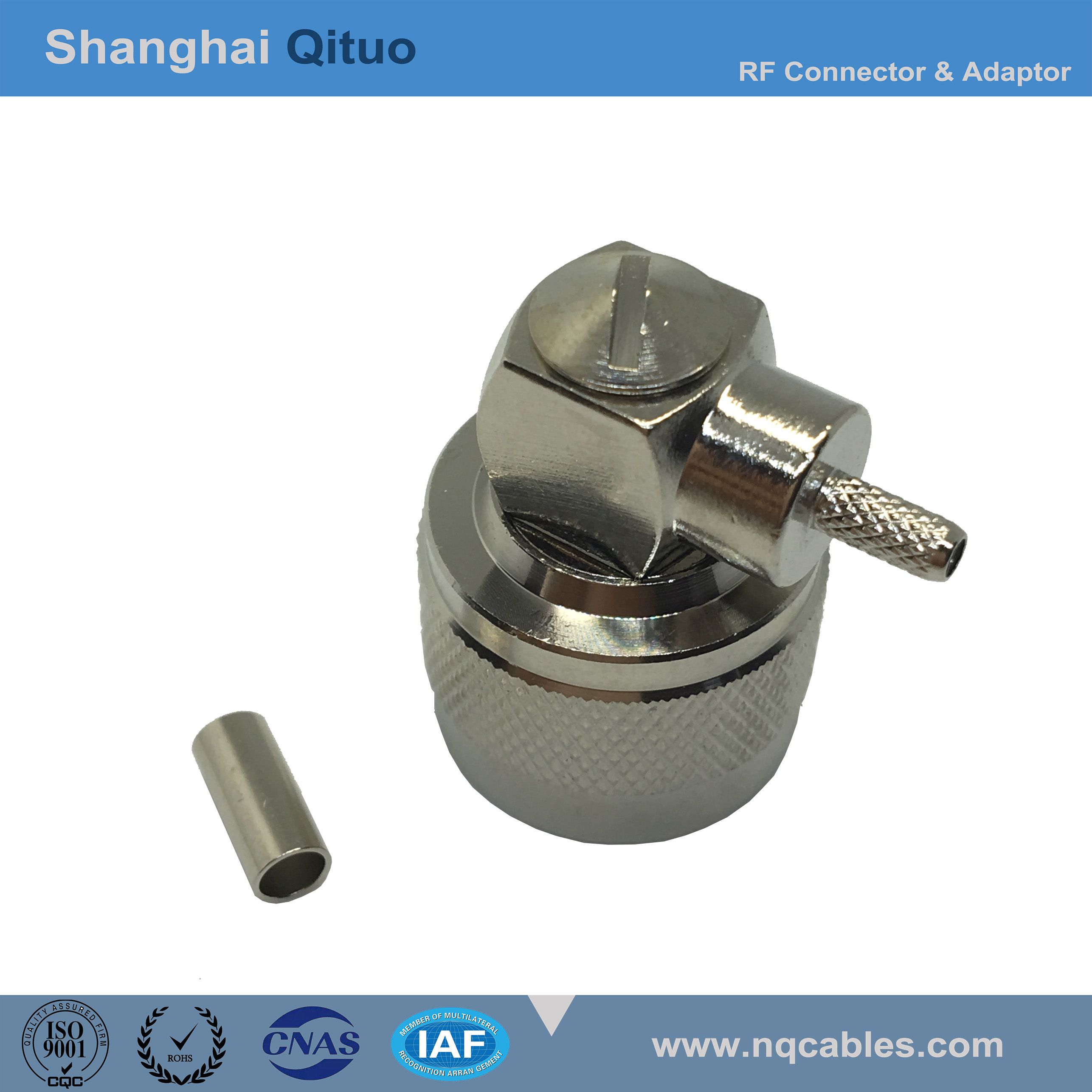 RF Connector N Right Angle Male Plug Crimp for Rg316, Rg174, Rg58, Syv-50-5, LMR400 Cable (N-JW-C-1.5, -3, -5, -7) (4 kinds)