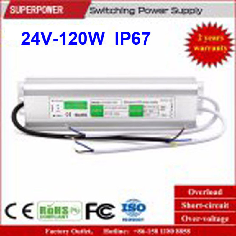 LED Driver Constant Voltage 24V 120W LED Waterproof Switching Power Supply IP67