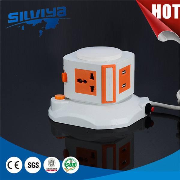 1 Tower Multi Power Socket with Overload Protection and USB