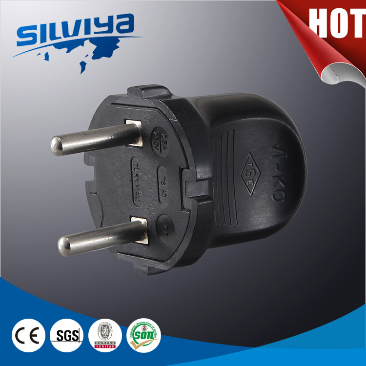 Electrical EU Plug Without Eartch White/Black