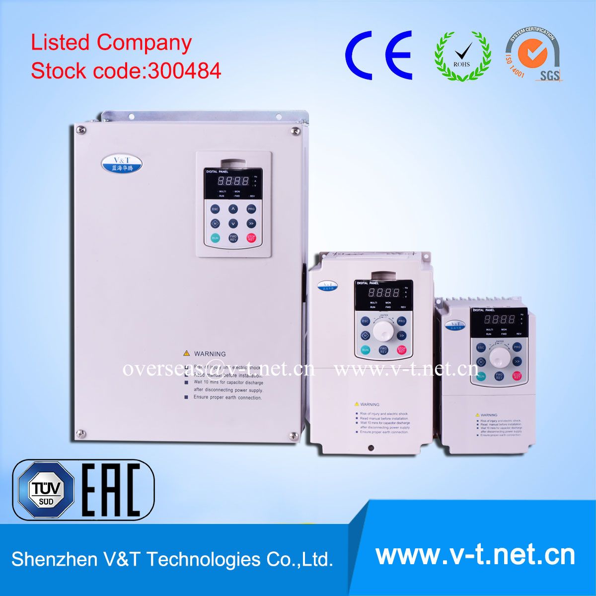 V&T V6 Torque Vector Control Frequency Inverter Large Startup Torque