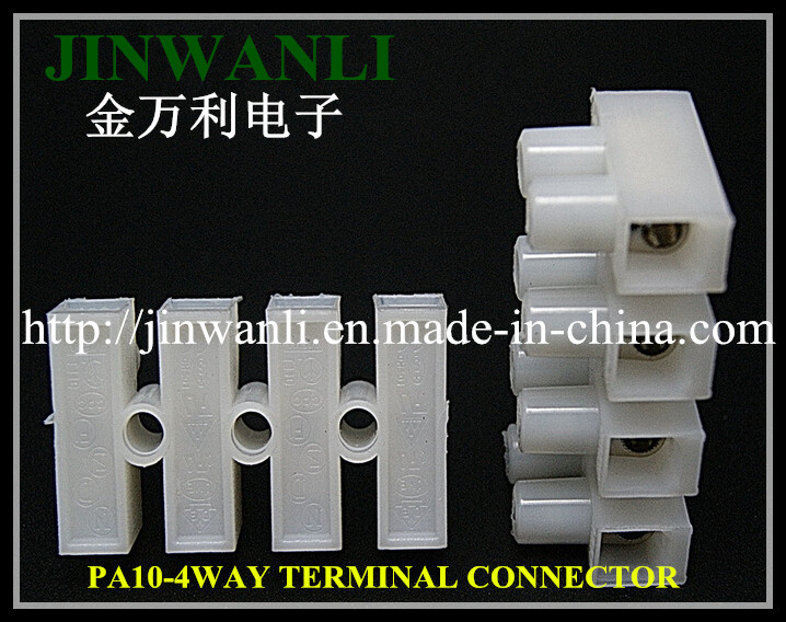 PA10 4 Poles Feed Through Terminal Block Wire Connector
