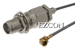 Reverse Thread SMA Female Bulkhead to Umcx Plug Cable