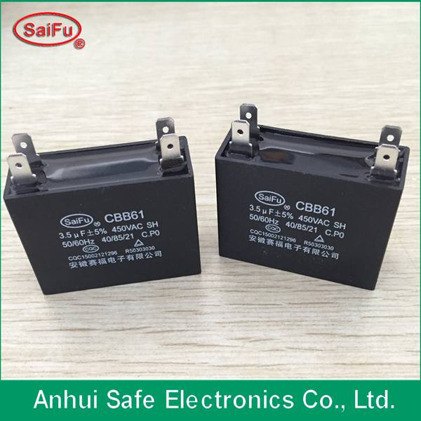 Metalized Polypropylene Film Water Pump Capacitor Cbb61 Capacitor
