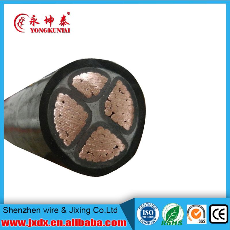 Yjv 0.6/1 Kv Power Wire Cable with XLPE Insulation Copper Conductor