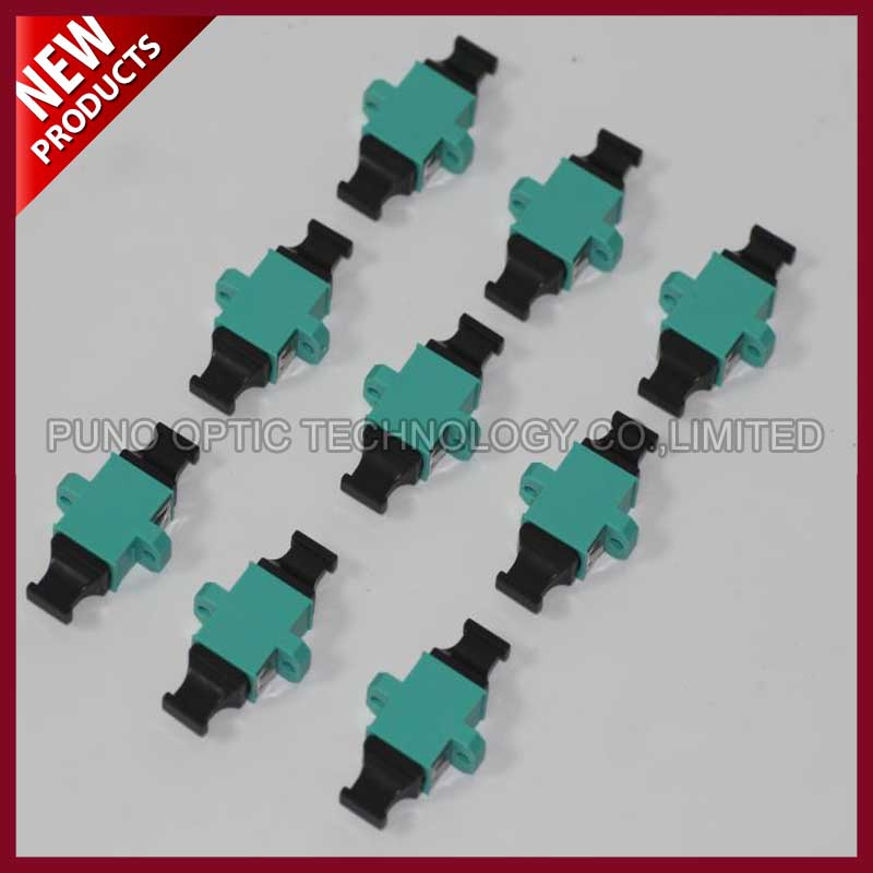 Fiber Optic Aqua Multimode OM3 MPO Flange MTP Adapter