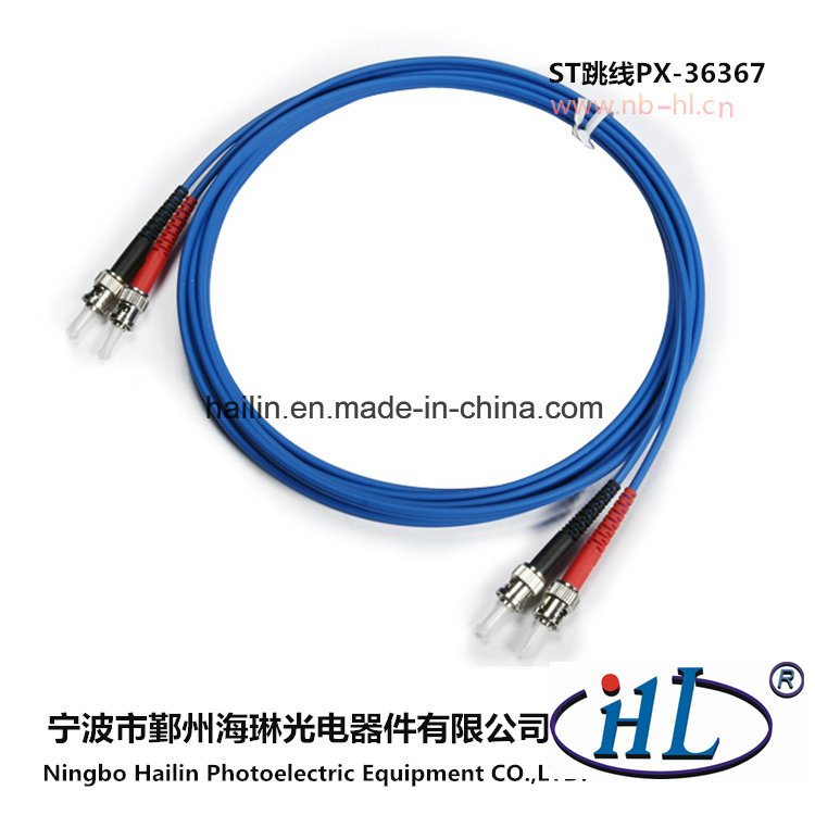 Duplex mm/Om3 St Fiber Optic Patch Cord with Ceramic Ferrules