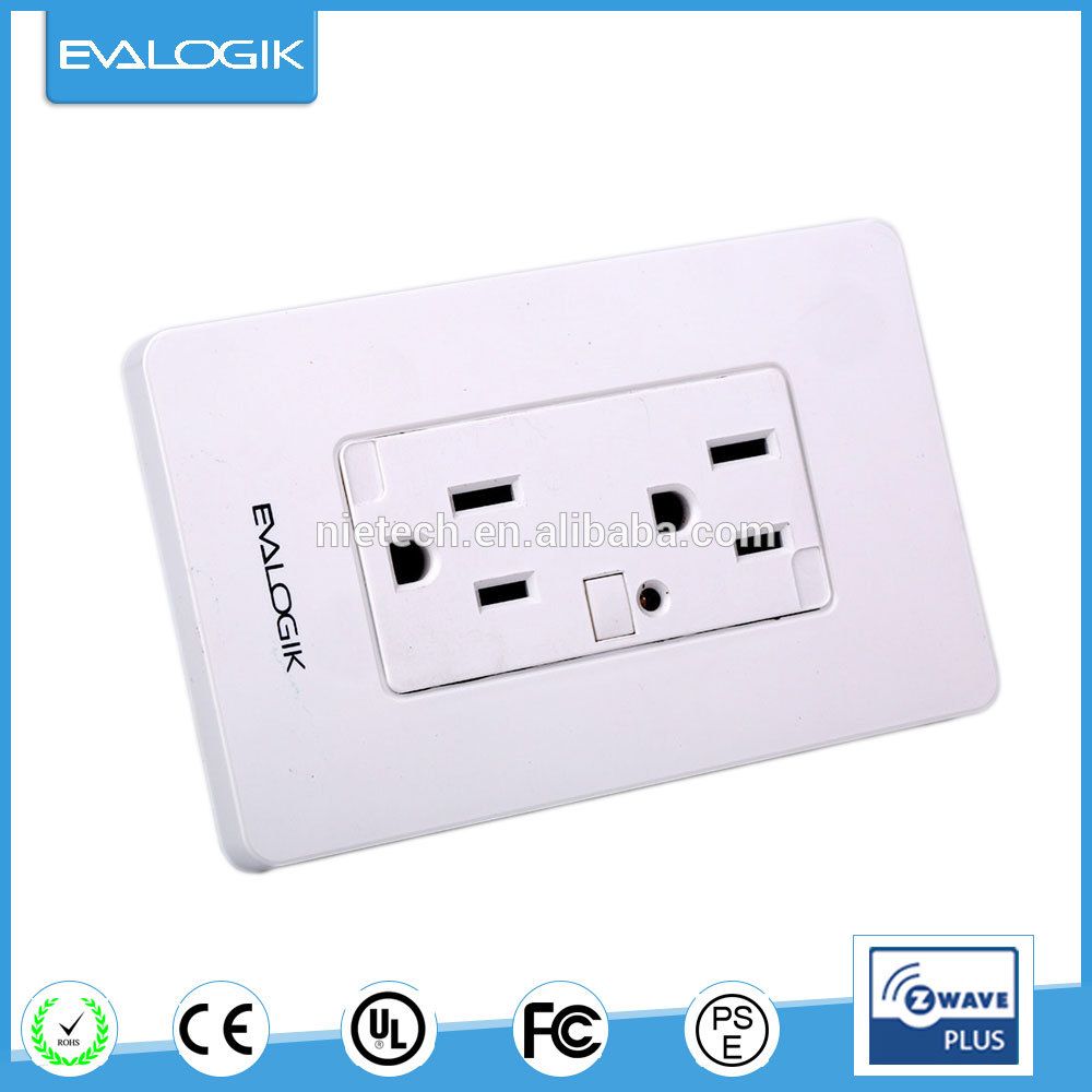 Z-Wave Wall Mounted Outlet for Smart Home