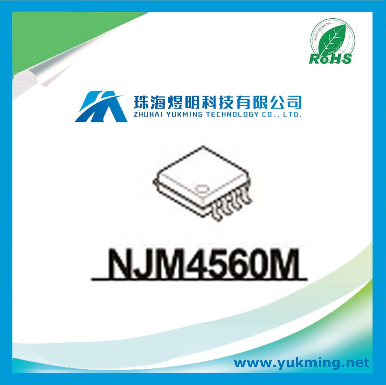 Integrated Circuit Njm4560m-Te1 of Dual Operational Amplifier IC