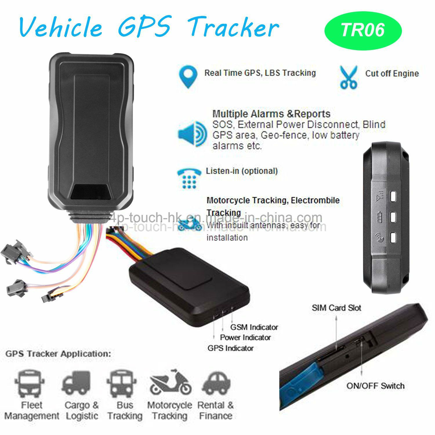 Mini Multi-Functional Tracker GPS Car/Vehicle From Factory Direct Supply (TR06)